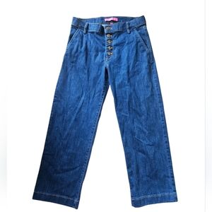 Lily Pulitzer Aileen High Rise Straight Leg Jeans Pineapple Grove Women 6